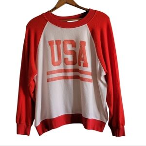 WILDFOX USA Cozy Fuzzy Sweatshirt Medium